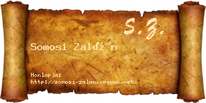 Somosi Zalán névjegykártya