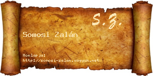 Somosi Zalán névjegykártya